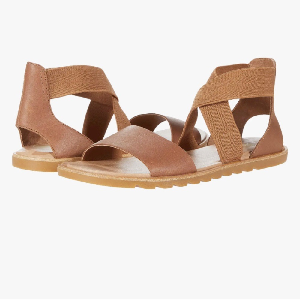 Sorel Ella tan leather sandals